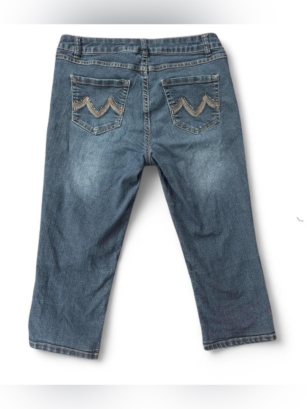 d.jeans New York Embellished Bling Pocket Denim Capri Jeans Size 6 Y2K